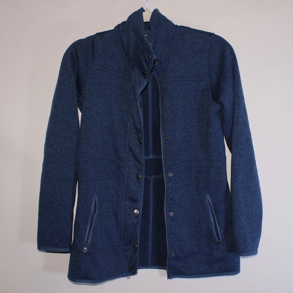 Eddie Bauer Blue Heather Radiator Field Button Up Coat Size XS - Picture 1 of 4